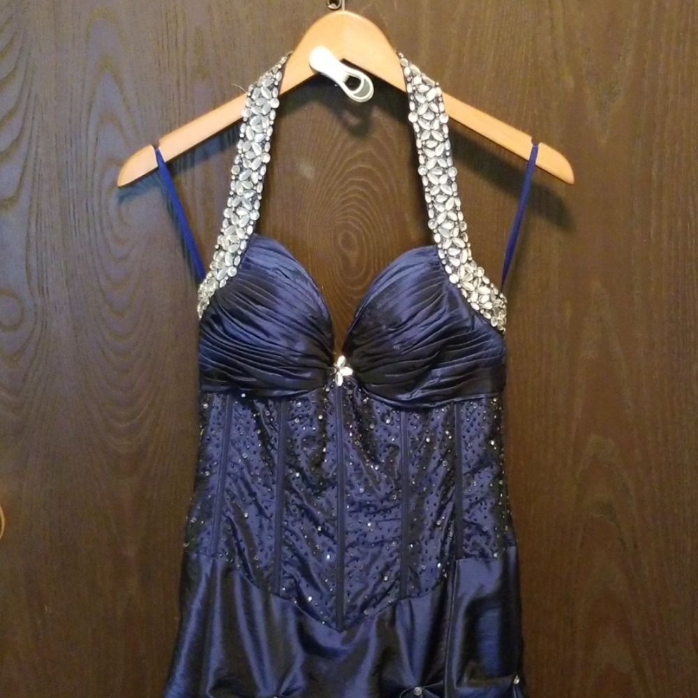 Mestads-The Cool Collection Navy Blue Prom Dress